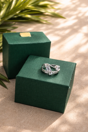 Elegant Cross Band Diamond Stackable Ring