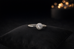 Silver Solitaire Grace Ring