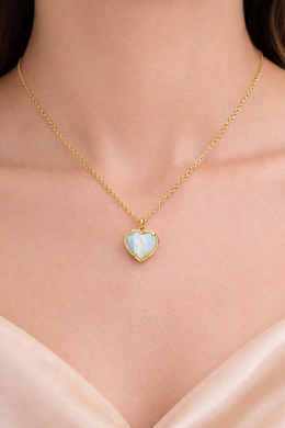 White Heart Necklace
