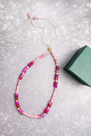 Pink Horizon Bead Necklace