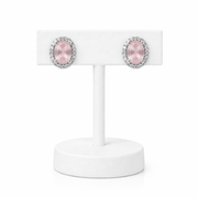 Pink Emerald Stud Earrings
