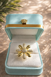 Rose Twist Sparkle Ring