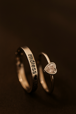 Silver Soulmates Couple Bands