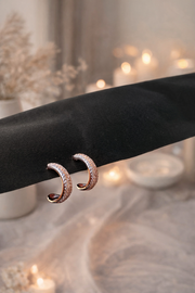 Rose Gold Zircon Drizzle Drop Earrings