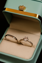 Silver Zirconia Twist Couple Bands