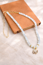 Ivory Dusk Elephant Charm Necklace