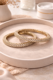 Sparkle Aura Gold Plated Bangle set