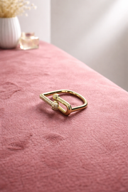 Twisted Double Band ring