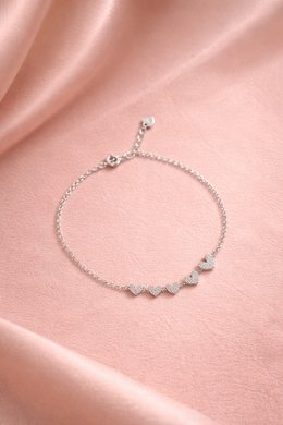 Silver Heart in Love Bracelet