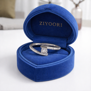 Silver Zircon Winding Wave Ring