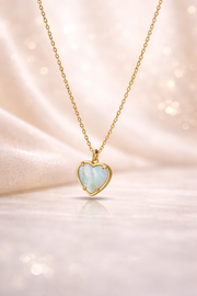 White Heart Necklace