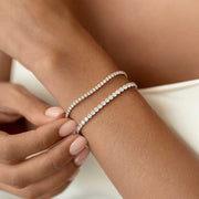 Silver Zircon Tennis Bracelet