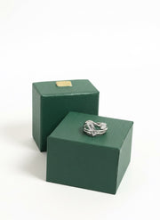 Elegant Cross Band Diamond Stackable Ring