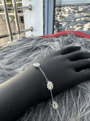 Silver Studded Zircon Elegance Bracelet