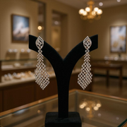 Crystal Rose Gold Party Long Earrings