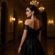 Crystal Rose Gold Party Long Earrings