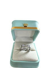 Elegant Cross Band Diamond Stackable Ring