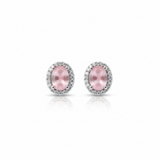 Pink Emerald Stud Earrings