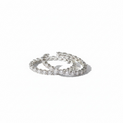 Silver Hoop Earrings with Polished Bead For Women
