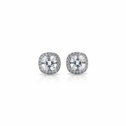 Silver Zircon Bubble Stud Earrings