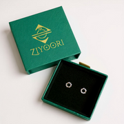 Silver Flowery Snowflake Studs