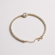 Silver Zircon High on Charm Bracelet