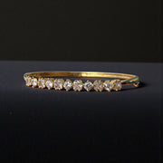 Silver-Toned Cubic Gold Plated Zirconia Bracelet