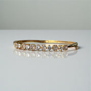 Silver-Toned Cubic Gold Plated Zirconia Bracelet