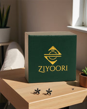 Silver black Flower Mini Drop Earrings