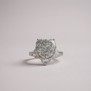 silver flower memory Ring