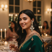 Silver-Toned American Diamond Chandelier Earrings | Party & Bridal jewellery