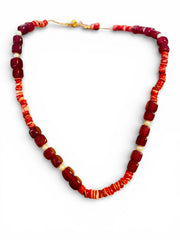 Ruby Glow beaded Necklace