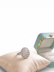 Crystal Crossover Statement Ring