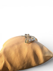 Silver Flower Twist Ring