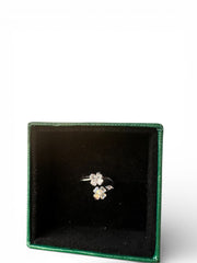 Silver Flower Twist Ring