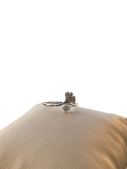 Anushka Sharma Silver Zircon leafy Ring