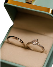 Silver Zirconia Twist Couple Bands