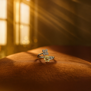Silver Flower Twist Ring