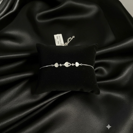 Silver Filled with Love Heart Bracelet