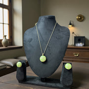 Spring Leaf Enamel Pendent Set