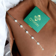 Silver Studded Zircon Elegance Bracelet