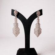 Crystal Rose Gold Party Long Earrings