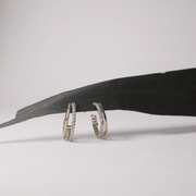 Silver Sparkling Shine Hoop Earrings