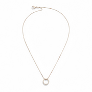 Silver Circle of Joy Pendant With Link Chain