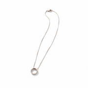 Silver Circle of Joy Pendant With Link Chain