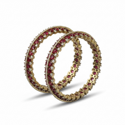 Raani Ruby Stone Bangle Set